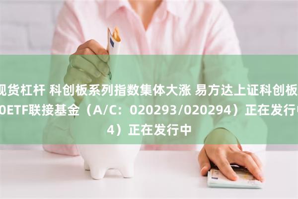 现货杠杆 科创板系列指数集体大涨 易方达上证科创板100ETF联接基金（A/C：020293/020294）正在发行中