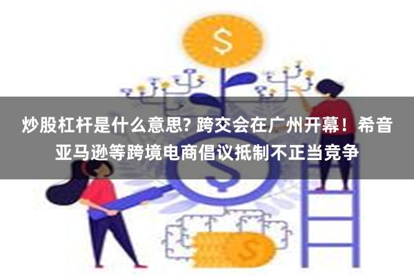 炒股杠杆是什么意思? 跨交会在广州开幕！希音亚马逊等跨境电商倡议抵制不正当竞争